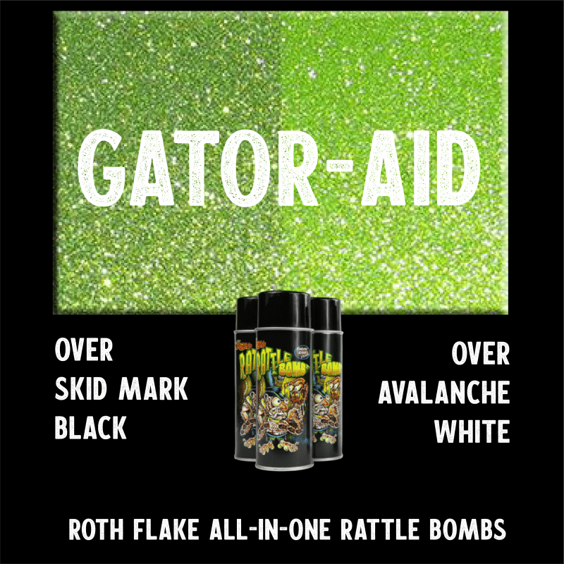 Green Flake Spray Paint Roth Flake rattle bomb