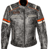 Retro leather moto jacket with armor Black leather electric bike electric motorcyle jacket with armor at www.custom-ebike.com