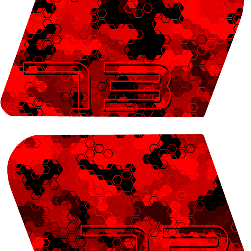 RED HEX CAMO PLATES