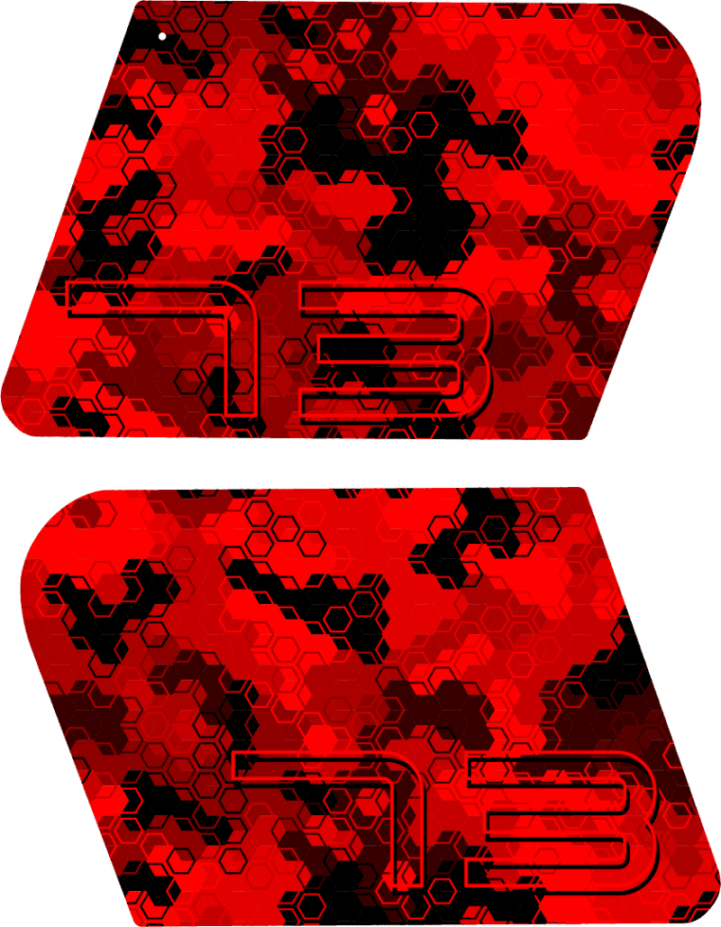 RED HEX CAMO PLATES