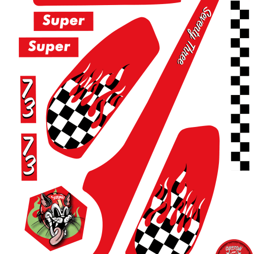 Super73 x SUPREME Decals Custom