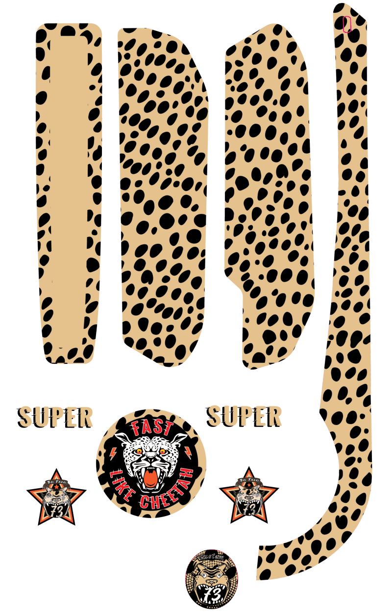 SUPER 73 CHEETAH DECALS