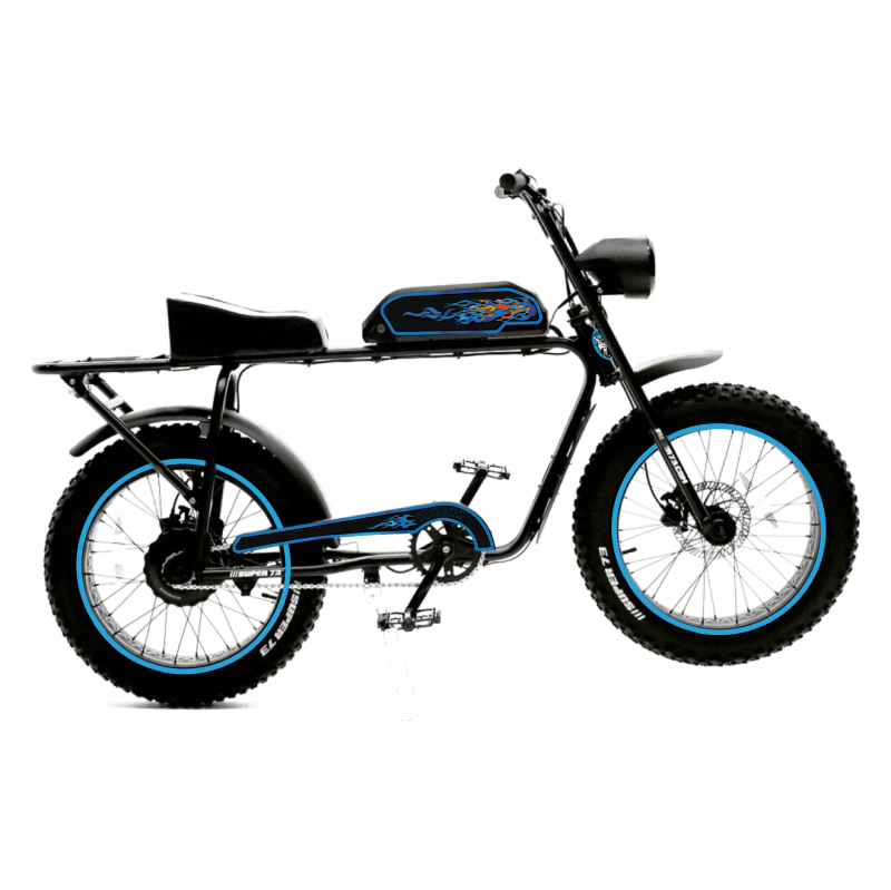 Super73 Blue Bolt Decals by Custom73 e bike