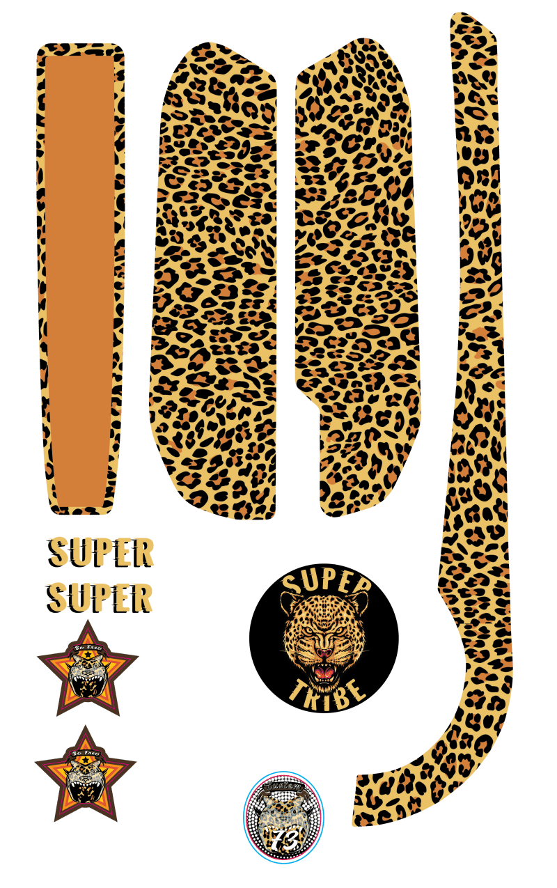 Super 73 Leopard Decals by Custom 73