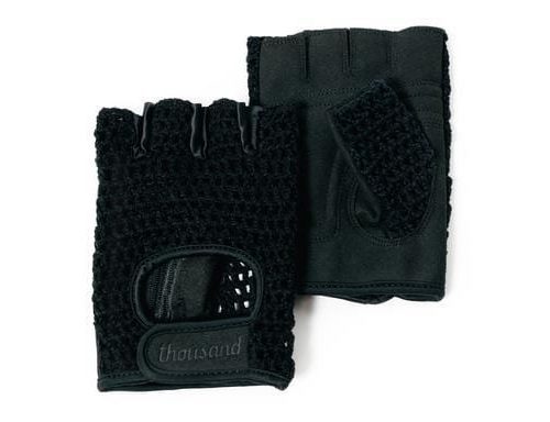 Black fingerless glove for bikes and electric bikes