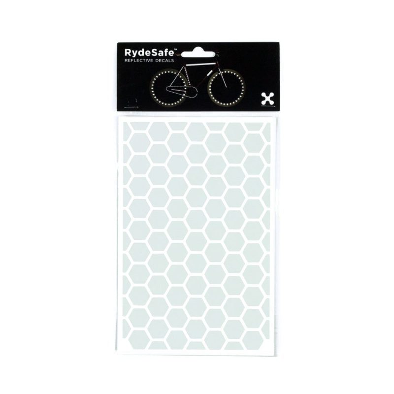 rydesafe reflective hexagon stickers large white v2 1024x1024 2x 4685a33e a2f3 4fc9 8ff0 fbab2ee9525d